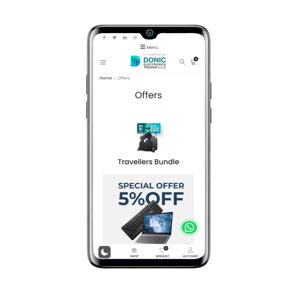 donic mobile view