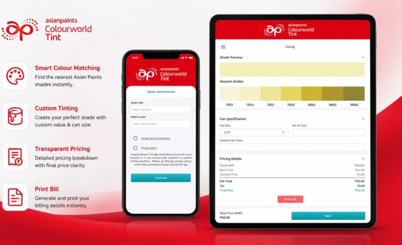 Design & Development of ColourWorld Tint Mobile App Integrated with Tinting Machines