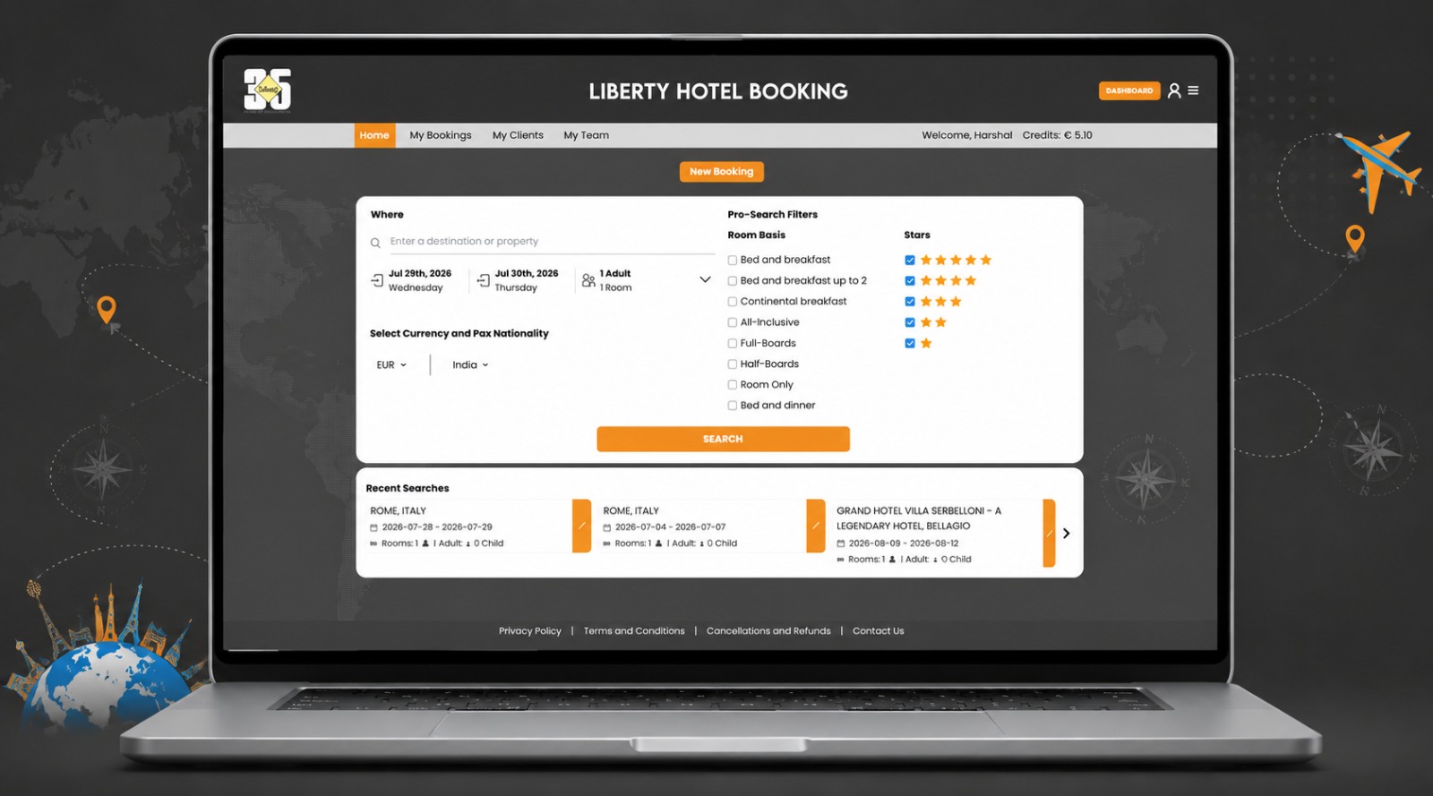 Global Hotel Booking platform