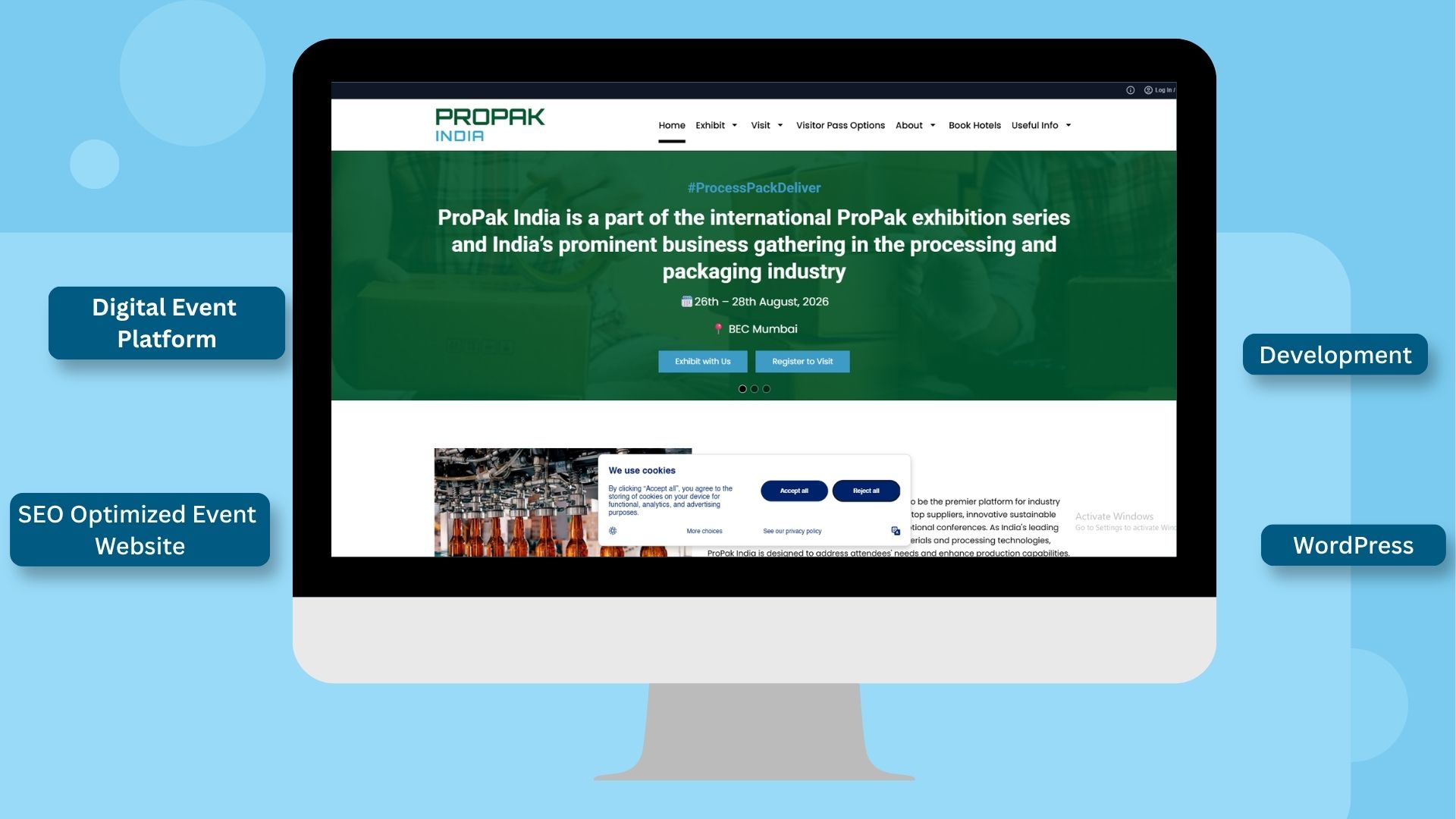 Design and Development of Exhibition Website for ProPak India