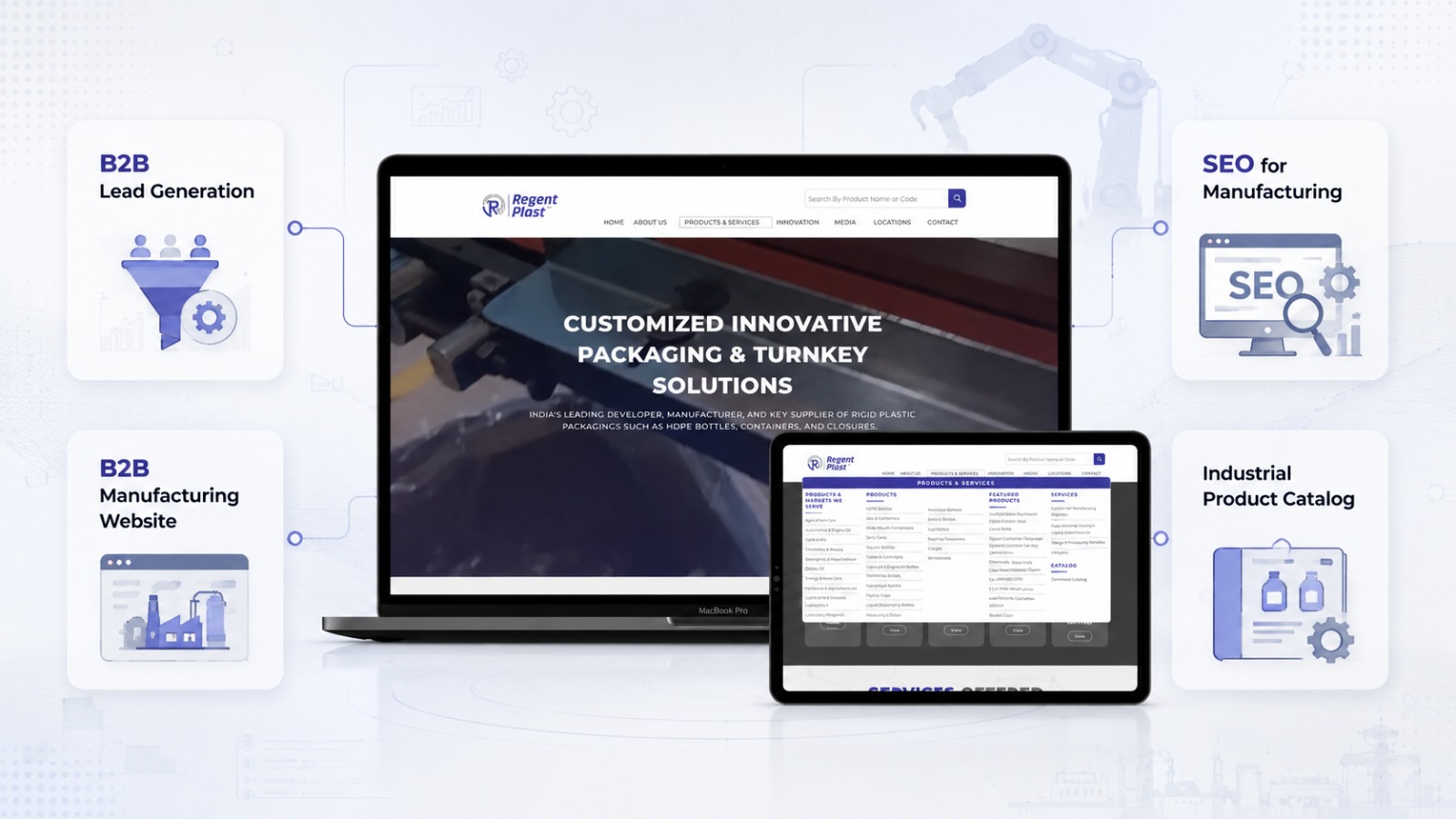 Design and Development of RegentPlast.com – Leading Plastic Packaging Manufacturer