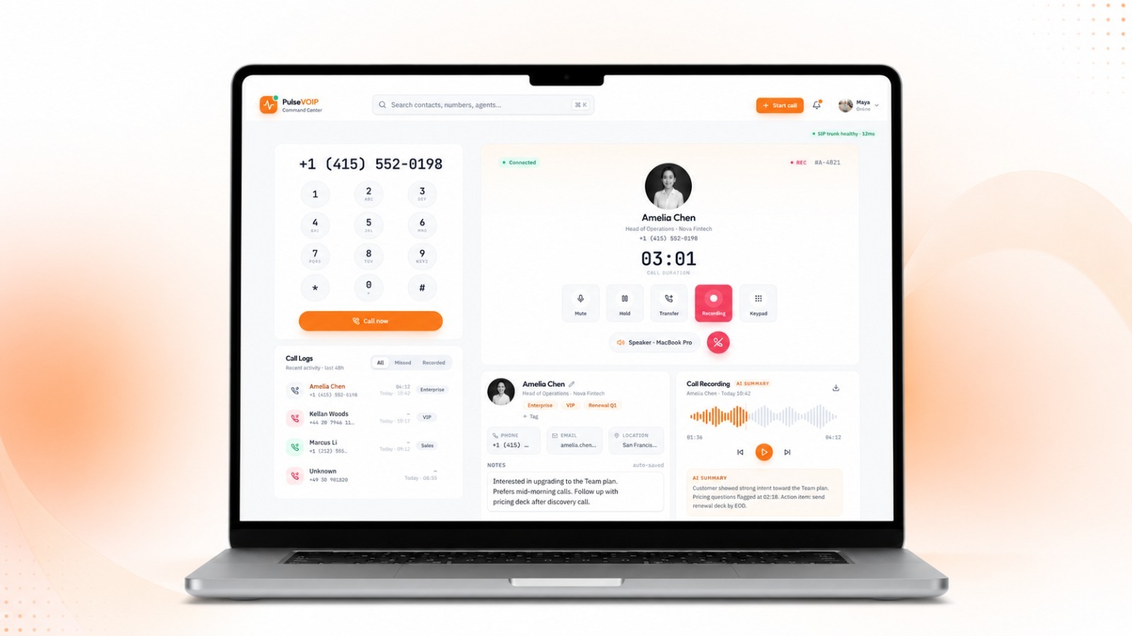 Design & Development of a SaaS-Based VOIP Application