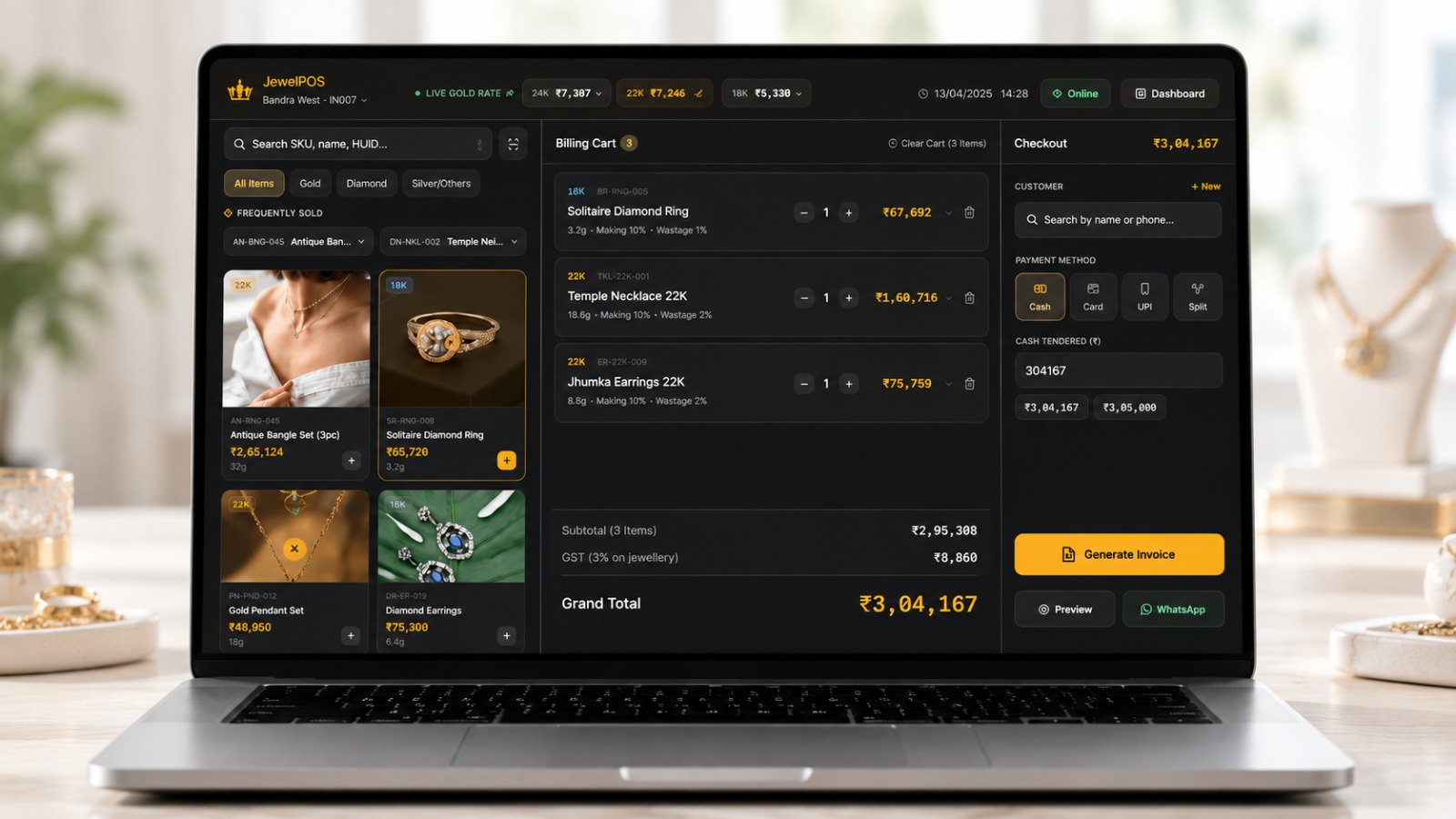 Jewellery POS Application